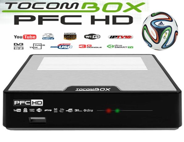 Receptor Tocombox PFC IPTV / WiFi USB / Full HD 1080p / DLNA